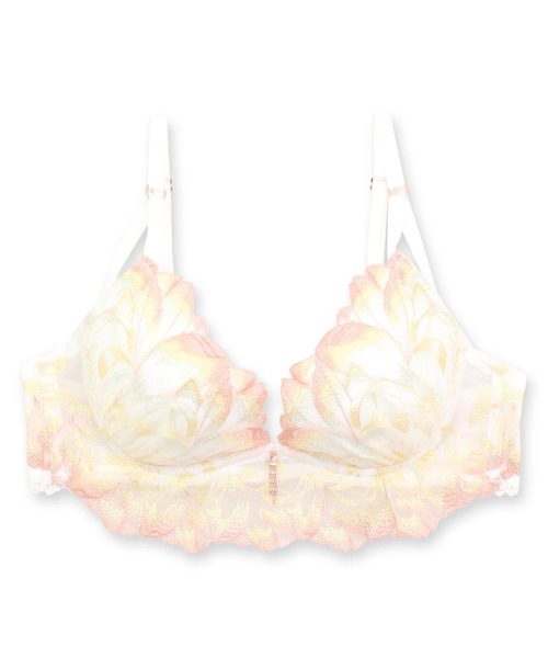 fran de lingerie（フランデランジェリー）の「華やかペタルのランジェリーすっきりラインの谷間メイクブラ 「ワンダーリフトブラ001 ブラジャー（ワイヤー有り）」 ブラジャー（ブラジャー・レディース・ラベンダー/オフホワイト/シルバーグレー・F70/F65/C65/B75/B70/B65/E75/E70/E65/D75/D70/D65/C75/C70/G75/G70/G65/F75）」の22枚目の写真