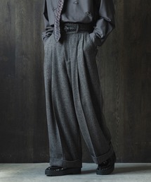 CASPER JOHN | Herringbone volume slacks/ヘリンボーンボリュームスラックス(スラックス)