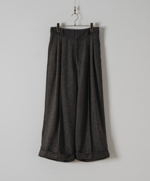 CASPER JOHN(キャスパージョン)の「Herringbone volume slacks/ヘリンボーンボリュームスラックス(スラックス・メンズ・ブラック/ブラウン・X-SMALL/SMALL/MEDIUM/LARGE)」の12枚目の写真