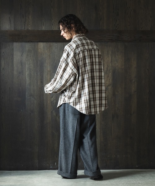 CASPER JOHN(キャスパージョン)の「Herringbone volume slacks/ヘリンボーンボリュームスラックス(スラックス・メンズ・ブラック/ブラウン・X-SMALL/SMALL/MEDIUM/LARGE)」の10枚目の写真
