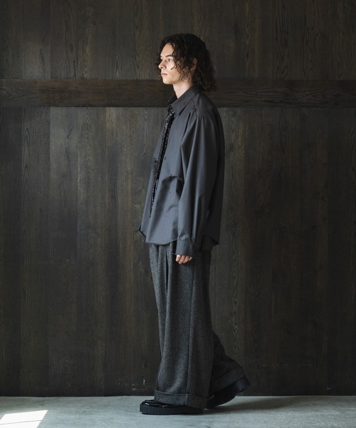 CASPER JOHN(キャスパージョン)の「Herringbone volume slacks/ヘリンボーンボリュームスラックス(スラックス・メンズ・ブラック/ブラウン・X-SMALL/SMALL/MEDIUM/LARGE)」の18枚目の写真