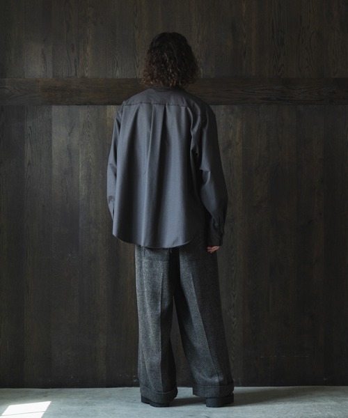 CASPER JOHN(キャスパージョン)の「Herringbone volume slacks/ヘリンボーンボリュームスラックス(スラックス・メンズ・ブラック/ブラウン・X-SMALL/SMALL/MEDIUM/LARGE)」の19枚目の写真