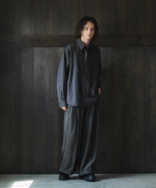 CASPER JOHN(キャスパージョン)の「Herringbone volume slacks/ヘリンボーンボリュームスラックス(スラックス・メンズ・ブラック/ブラウン・X-SMALL/SMALL/MEDIUM/LARGE)」の20枚目の写真