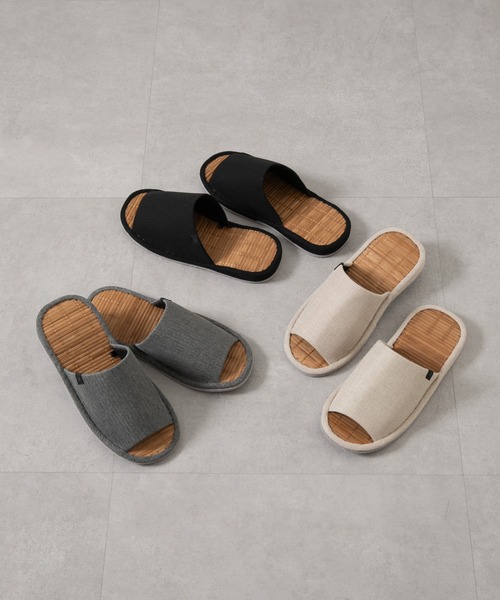 COLONY 2139（コロニートゥーワンスリーナイン）の「竹スリッパ（ルームシューズ/スリッパ・レディース・アイボリー/ブラック/グレー・LARGE/MEDIUM）」の4枚目の写真