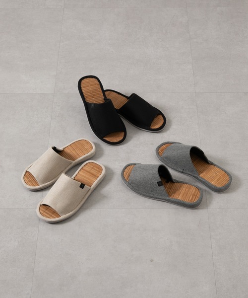 COLONY 2139（コロニートゥーワンスリーナイン）の「竹スリッパ（ルームシューズ/スリッパ・レディース・アイボリー/ブラック/グレー・LARGE/MEDIUM）」の5枚目の写真