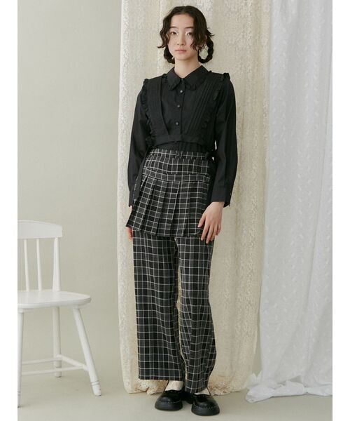 merry jenny（メリージェニー）の「ピンタックハーネスブラウス（シャツ/ブラウス・レディース・ブラック/オフホワイト/グレー・FREE）」の20枚目の写真