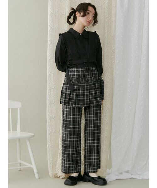 merry jenny（メリージェニー）の「ピンタックハーネスブラウス（シャツ/ブラウス・レディース・ブラック/オフホワイト/グレー・FREE）」の19枚目の写真