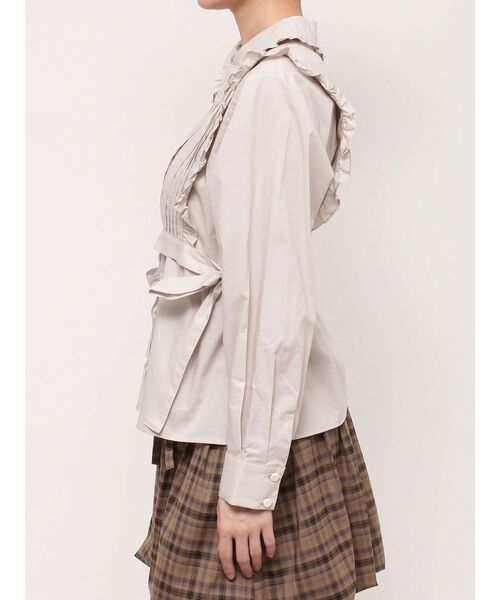 merry jenny（メリージェニー）の「ピンタックハーネスブラウス（シャツ/ブラウス・レディース・ブラック/オフホワイト/グレー・FREE）」の14枚目の写真