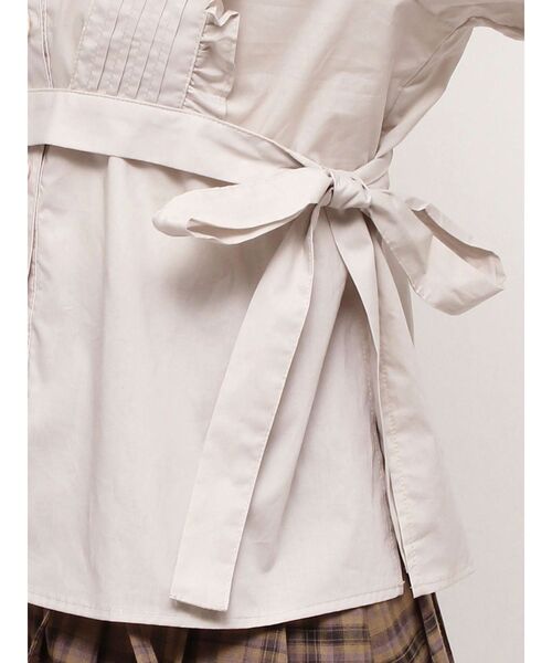 merry jenny（メリージェニー）の「ピンタックハーネスブラウス（シャツ/ブラウス・レディース・ブラック/オフホワイト/グレー・FREE）」の10枚目の写真