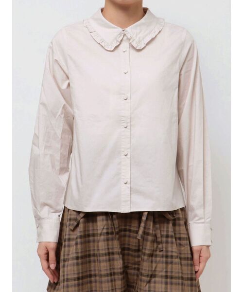 merry jenny（メリージェニー）の「ピンタックハーネスブラウス（シャツ/ブラウス・レディース・ブラック/オフホワイト/グレー・FREE）」の8枚目の写真