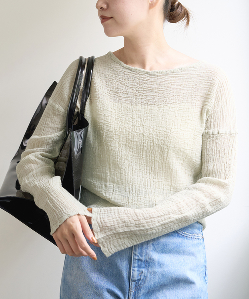 IENA（イエナ）の「《追加》LES ATELIERS FRANCAIS DE CONFECTION ロングスリーブトップス（シャツ/ブラウス・レディース・ホワイト/ブラック/ベージュ・FREE）」の15枚目の写真