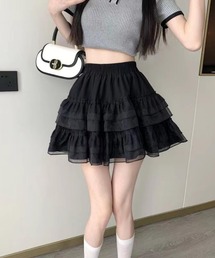 ティアードレースミニスカート