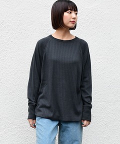 スラブフライスドルマンスリーブプルオーバー