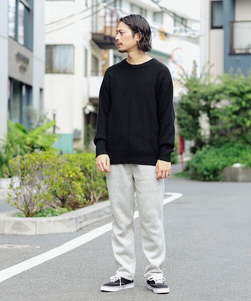 B:MING by BEAMS（ビーミングバイビームス）の「7ゲージ バルキー 片畦 クルーネック ニット（ニット/セーター・メンズ・ブルー/ブラック/ワイン・SMALL/MEDIUM/LARGE/X-LARGE）」の8枚目の写真