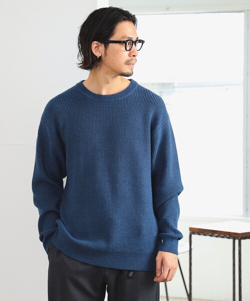 B:MING by BEAMS（ビーミングバイビームス）の「7ゲージ バルキー 片畦 クルーネック ニット（ニット/セーター・メンズ・ブルー/ブラック/ワイン・SMALL/MEDIUM/LARGE/X-LARGE）」の22枚目の写真