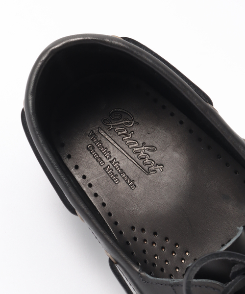 Paraboot（パラブーツ）の「PARABOOT / パラブーツ BARTH（モカシン/デッキシューズ・メンズ・ブラック/キャメル・80/75/70/65/60）」の15枚目の写真
