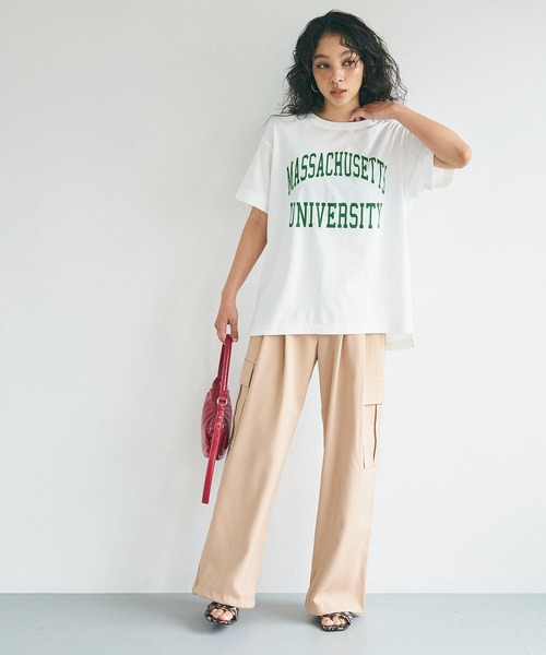 coca(coca)(コカ)の「【WEB限定セール】カレッジプリントTシャツ(Tシャツ/カットソー・レディース・C/D/A/B・M/L)」の7枚目の写真