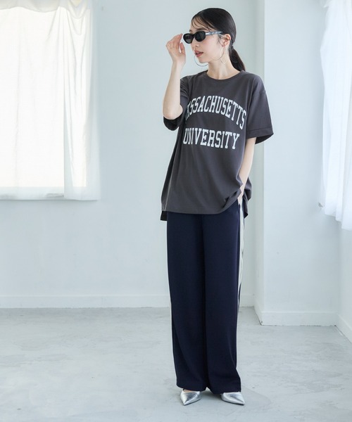 coca(coca)(コカ)の「【WEB限定セール】カレッジプリントTシャツ(Tシャツ/カットソー・レディース・C/D/A/B・M/L)」の10枚目の写真