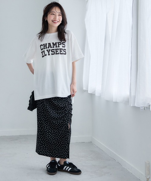 coca(coca)(コカ)の「【WEB限定セール】カレッジプリントTシャツ(Tシャツ/カットソー・レディース・C/D/A/B・M/L)」の13枚目の写真