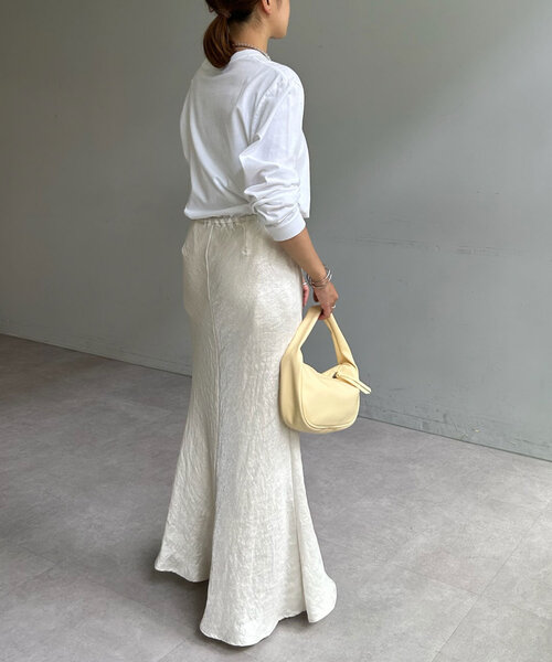 GOOD ROCK SPEED（グッドロックスピード）の「【GOOD ROCK SPEED】Mickey / ロングスリーブTee（Tシャツ/カットソー・レディース・ライトベージュ/ホワイト・FREE）」の5枚目の写真