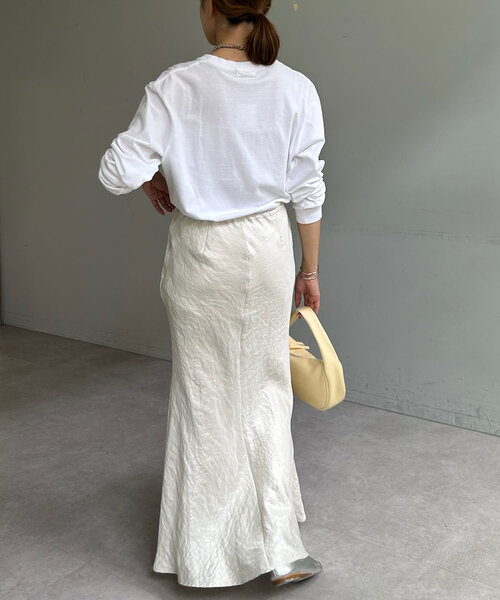 GOOD ROCK SPEED（グッドロックスピード）の「【GOOD ROCK SPEED】Mickey / ロングスリーブTee（Tシャツ/カットソー・レディース・ライトベージュ/ホワイト・FREE）」の6枚目の写真