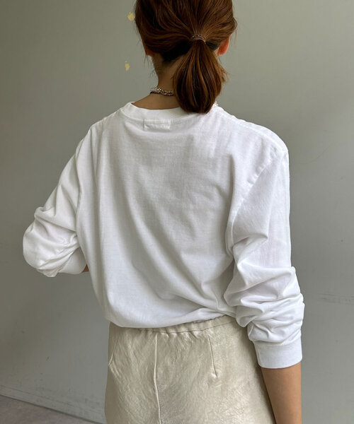 GOOD ROCK SPEED（グッドロックスピード）の「【GOOD ROCK SPEED】Mickey / ロングスリーブTee（Tシャツ/カットソー・レディース・ライトベージュ/ホワイト・FREE）」の11枚目の写真