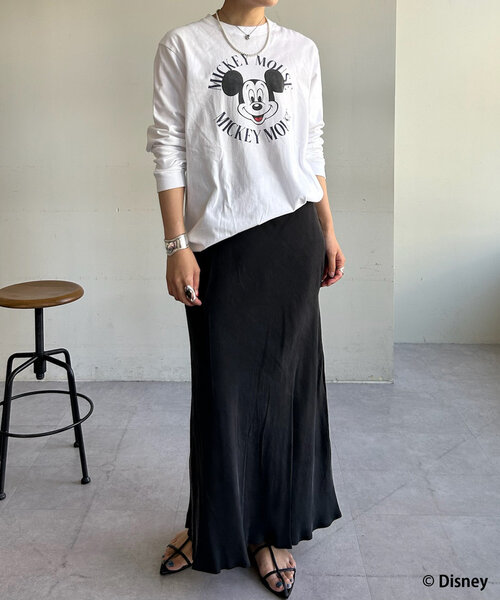 GOOD ROCK SPEED（グッドロックスピード）の「【GOOD ROCK SPEED】Mickey / ロングスリーブTee（Tシャツ/カットソー・レディース・ライトベージュ/ホワイト・FREE）」の13枚目の写真