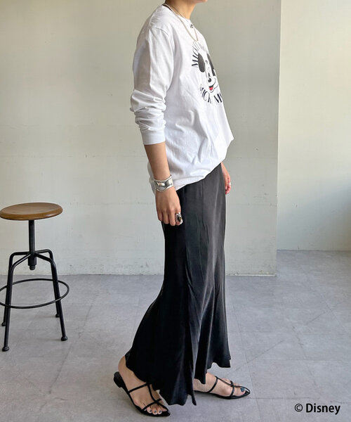 GOOD ROCK SPEED（グッドロックスピード）の「【GOOD ROCK SPEED】Mickey / ロングスリーブTee（Tシャツ/カットソー・レディース・ライトベージュ/ホワイト・FREE）」の17枚目の写真