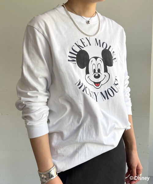 GOOD ROCK SPEED（グッドロックスピード）の「【GOOD ROCK SPEED】Mickey / ロングスリーブTee（Tシャツ/カットソー・レディース・ライトベージュ/ホワイト・FREE）」の20枚目の写真