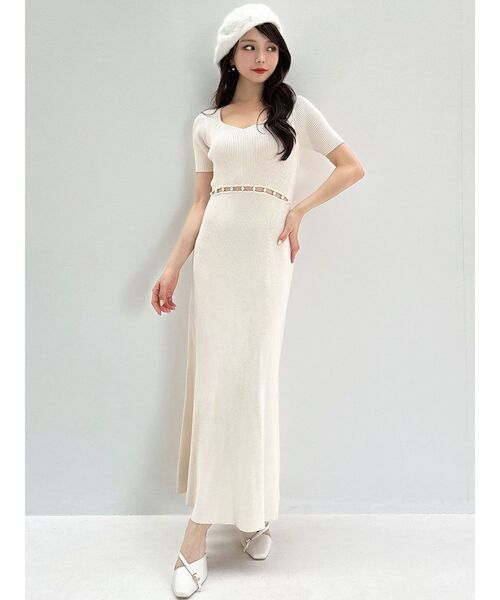 RESEXXY(リゼクシー)の「ウエストパールマーメイドニットワンピース(ワンピース・レディース・アイボリー/ブラック/ラベンダー・FREE)」の15枚目の写真