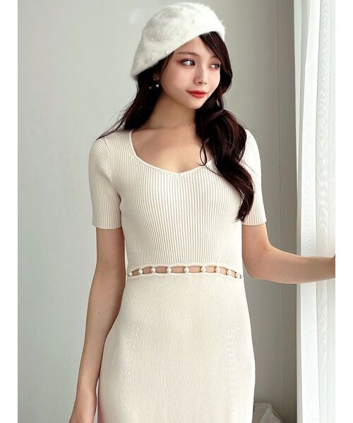 RESEXXY(リゼクシー)の「ウエストパールマーメイドニットワンピース(ワンピース・レディース・アイボリー/ブラック/ラベンダー・FREE)」の17枚目の写真