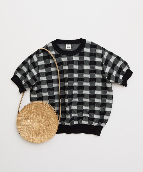 AMBIDEX(アンビデックス)の「ギンガムジャカード クルーネックプルオーバー(Tシャツ/カットソー・レディース・レッド/ブラック・FREE)」の22枚目の写真