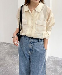 fredy emue | メッシュ切替シャツ(シャツ/ブラウス)