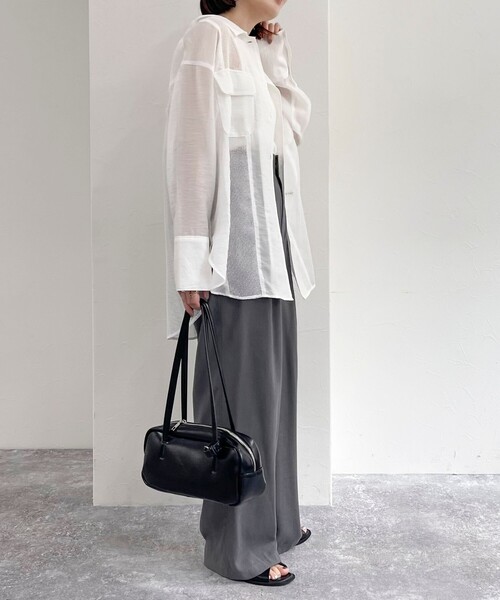 【2点おまとめ☆fredy emue】涼しく着られるメッシュ切替シャツ セール】メッシュ切替シャツ（シャツ/ブラウス）｜fredy emue