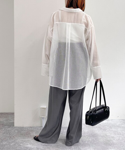 【2点おまとめ☆fredy emue】涼しく着られるメッシュ切替シャツ セール】メッシュ切替シャツ（シャツ/ブラウス）｜fredy emue