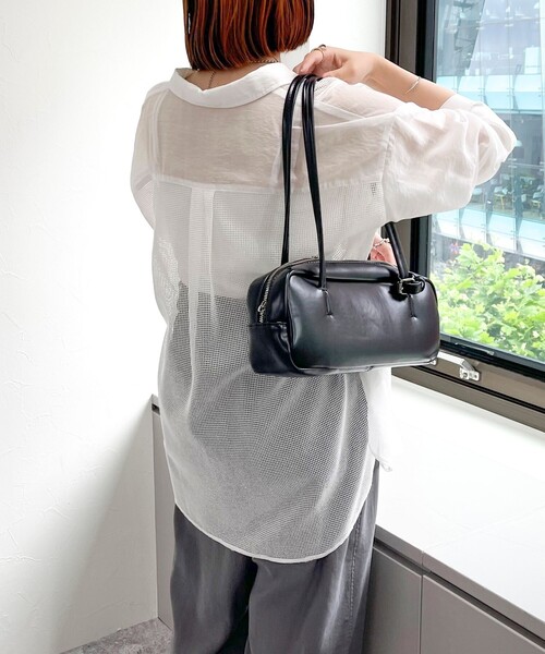 fredy emue（フレディエミュ）の「メッシュ切替シャツ（シャツ/ブラウス・レディース・ブラック/オフホワイト/ベージュ・38）」の13枚目の写真