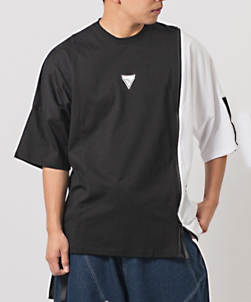 RE730 ドルマンスリーブ配色Tシャツ ビッグシルエット（Tシャツ/カットソー）｜RE730（アールイーセブンサーティー）