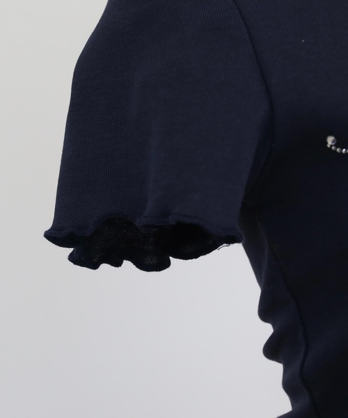RiLi(リリ)の「ビジューメッセージTシャツ【RL】(Tシャツ/カットソー・レディース・ネイビー/ホワイト・FREE)」の16枚目の写真