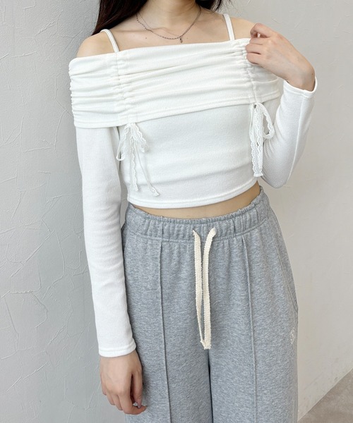 ダ★ジャポン セール】ギャザーオフショルプルオーバー 145149（Tシャツ/カットソー