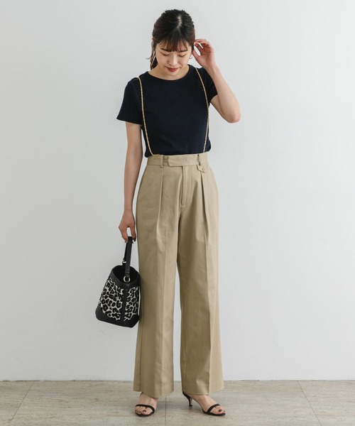 F by ROSSO(エフバイロッソ)の「F by ROSSO チェーンサスペンダー付ワイドチノパンツ(チノパンツ・レディース・ネイビー/ベージュ・38/36)」の15枚目の写真