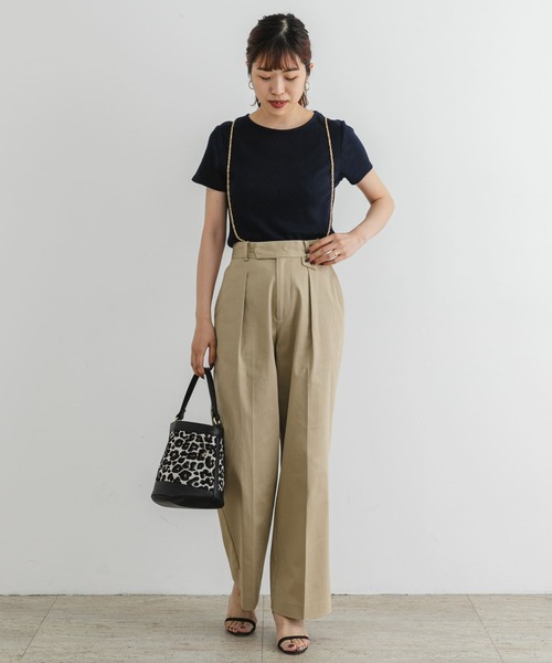 F by ROSSO(エフバイロッソ)の「F by ROSSO チェーンサスペンダー付ワイドチノパンツ(チノパンツ・レディース・ネイビー/ベージュ・38/36)」の16枚目の写真