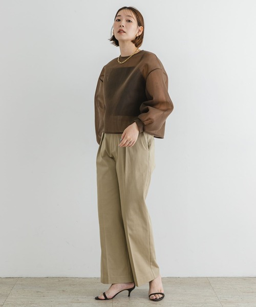 F by ROSSO(エフバイロッソ)の「F by ROSSO チェーンサスペンダー付ワイドチノパンツ(チノパンツ・レディース・ネイビー/ベージュ・38/36)」の21枚目の写真