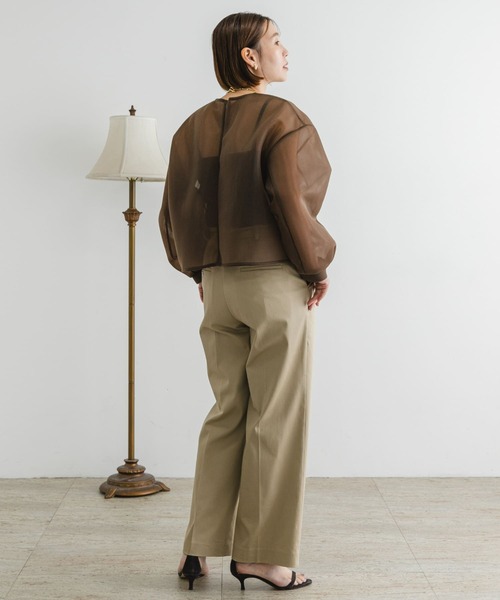 F by ROSSO(エフバイロッソ)の「F by ROSSO チェーンサスペンダー付ワイドチノパンツ(チノパンツ・レディース・ネイビー/ベージュ・38/36)」の22枚目の写真