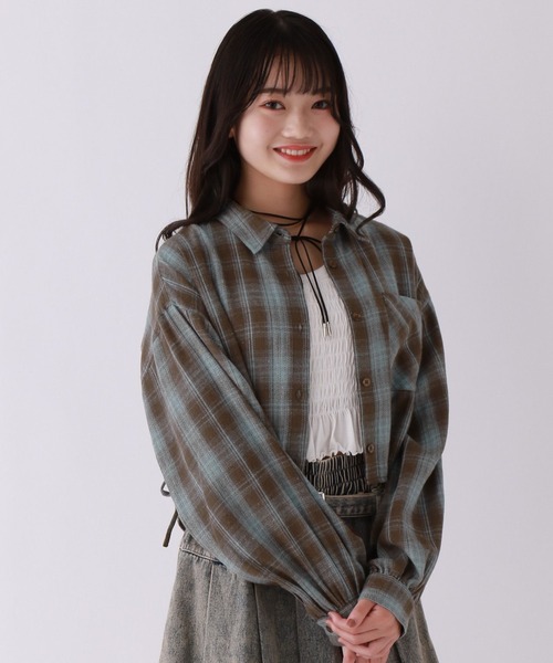 repipi armario(レピピ アルマリオ)の「チェックシャーリングシャツ(シャツ/ブラウス・キッズ・ブラック/ネイビー/ブラウン・SMALL/MEDIUM/LARGE)」の3枚目の写真