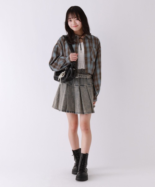 repipi armario(レピピ アルマリオ)の「チェックシャーリングシャツ(シャツ/ブラウス・キッズ・ブラック/ネイビー/ブラウン・SMALL/MEDIUM/LARGE)」の5枚目の写真