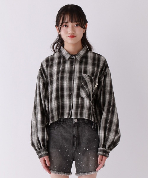 repipi armario(レピピ アルマリオ)の「チェックシャーリングシャツ(シャツ/ブラウス・キッズ・ブラック/ネイビー/ブラウン・SMALL/MEDIUM/LARGE)」の8枚目の写真