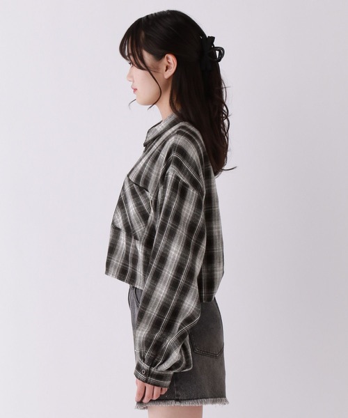 repipi armario(レピピ アルマリオ)の「チェックシャーリングシャツ(シャツ/ブラウス・キッズ・ブラック/ネイビー/ブラウン・SMALL/MEDIUM/LARGE)」の9枚目の写真