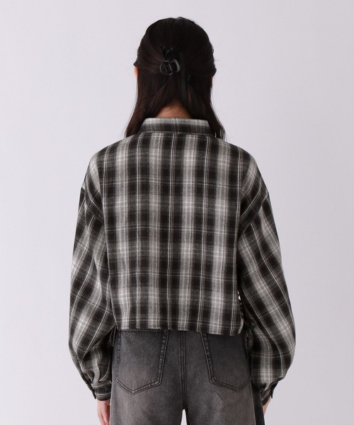 repipi armario(レピピ アルマリオ)の「チェックシャーリングシャツ(シャツ/ブラウス・キッズ・ブラック/ネイビー/ブラウン・SMALL/MEDIUM/LARGE)」の10枚目の写真