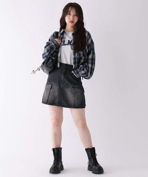 repipi armario(レピピ アルマリオ)の「チェックシャーリングシャツ(シャツ/ブラウス・キッズ・ブラック/ネイビー/ブラウン・SMALL/MEDIUM/LARGE)」の21枚目の写真