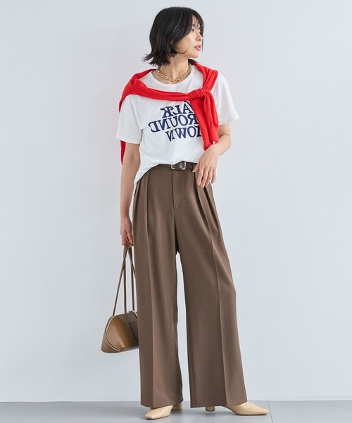 BARNYARDSTORM（バンヤードストーム）の「BARNYARDSTORM / タックワイドパンツ / ハンドウォッシャブル【『BABALOG』チャンネルご紹介アイテム】（スラックス・レディース・ブラウン/ベージュ系その他・S/M）」の9枚目の写真